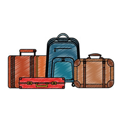 Travel luggage equipment vector illustration graphic design