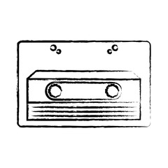 Cassette icon over white background, vector illustration