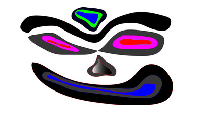clown face illustration