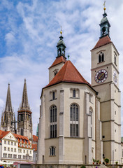 Fototapeta na wymiar Cathedral of Regensburg, Germany
