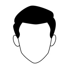 Man faceless cartoon vector illustration graphic design