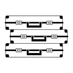 Obraz premium Vintage travel suitcases vector illustration graphic design