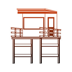 Fototapeta premium lifeguard house isolated vector illustration graphic design