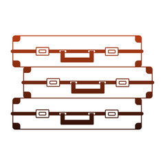 Obraz premium Vintage travel suitcases vector illustration graphic design