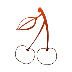 Sweet cherry symbol vector illustration graphic design