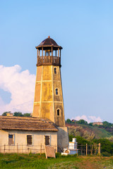 Old abandoned wooden lighthouse