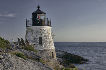 Fototapeta na wymiar Castle Hill Lighthouse, Newport, Rhode Island
