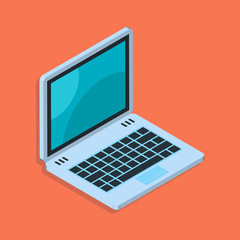 Laptop icon isolated on white background