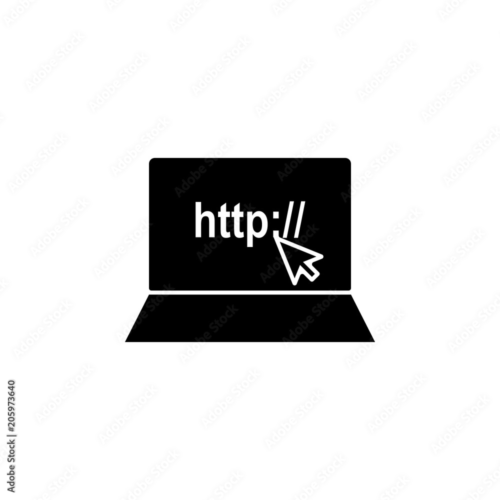 Poster internet in the laptop icon. element of web icon for mobile concept and web apps. isolated internet 