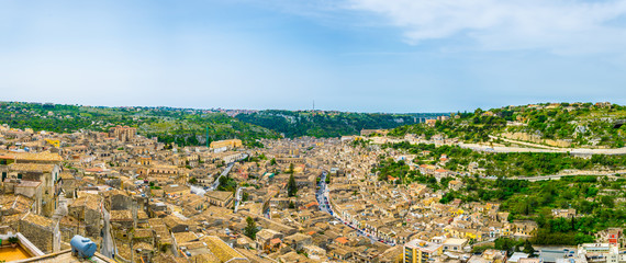 Aerial view of Modica, Sicily, Italy