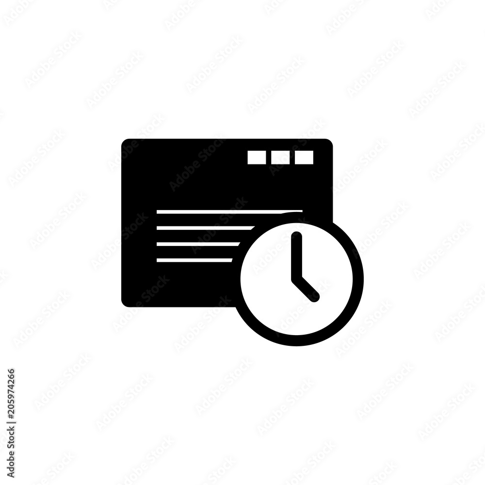 Poster time in the internet icon. element of web icon for mobile concept and web apps. isolated time in the