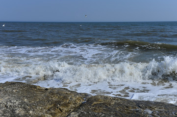 The waves of the sea