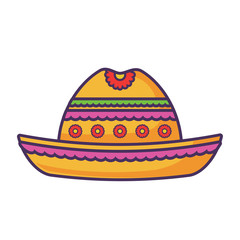 mexican hat icon over white background, vector illustration