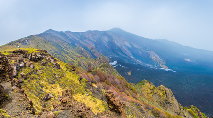 Valle del bove of mount etna in Sicily, Italy
