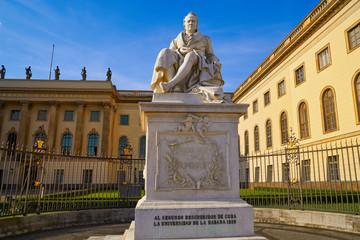 Fototapeta na wymiar Berlin Alexander Humboldt memorial in Germany