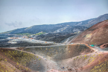 Crateri Silvestri situated on mount Etna in Sicily, Italy