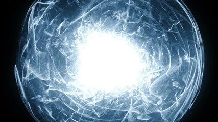 Blue source of power in a dark background