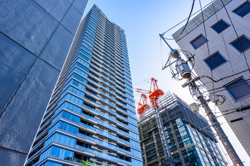 Fototapeta na wymiar 高層マンションの建設イメージ High-rise condominium
