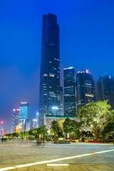 Fototapeta na wymiar The night view of Guangzhou city building