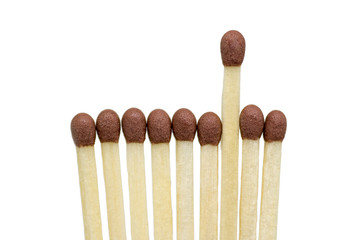 pack of brown matchsticks