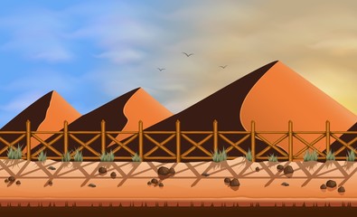 Desert sand landscape background