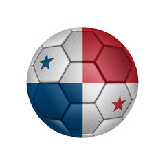 Obraz premium illustration of realistic soccer ball painted in the national flag of Panama for mobile concept and web apps. Illustration of national soccer ball can be used for web and mobile