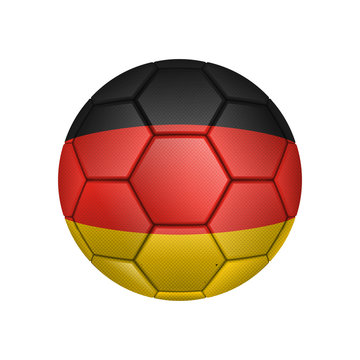illustration of realistic soccer ball painted in the national flag of Germany for mobile concept and web apps. Illustration of national soccer ball can be used for web and mobile