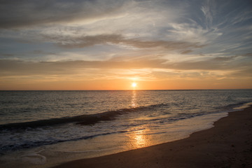 Naklejka na ściany i meble Beautiful sunset on the beach at Captiva Island Florida, Gulf Coast