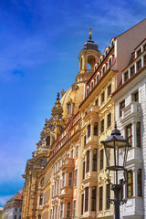 Fototapeta na wymiar Dresden facades in Saxony Germany