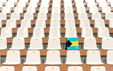 Fototapeta premium Stadium seat with flag of bahamas