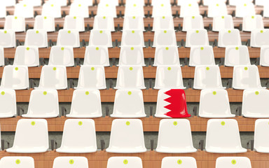 Fototapeta premium Stadium seat with flag of bahrain