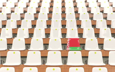 Stadium seat with flag of belarus