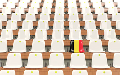 Stadium seat with flag of belgium