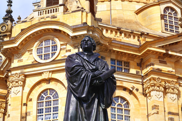 Martin Luther memorial near Frauenkirche Dresden