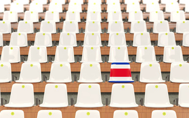 Stadium seat with flag of costa rica