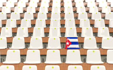 Fototapeta premium Stadium seat with flag of cuba