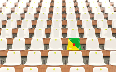 Obraz premium Stadium seat with flag of french guiana