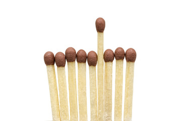 pack of brown matchsticks