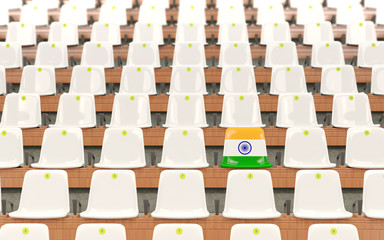 Stadium seat with flag of india