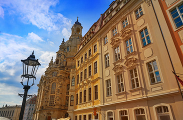 Fototapeta na wymiar Dresden facades Saxony of Germany