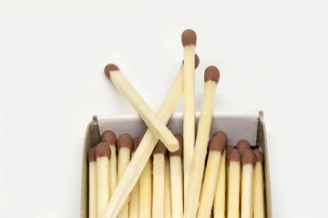 one box with brown matches