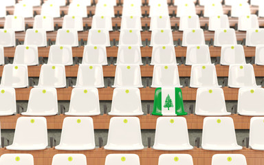 Fototapeta premium Stadium seat with flag of norfolk island
