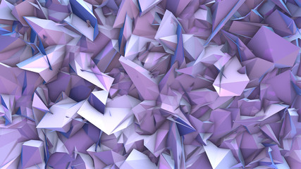 Purple Low poly modern triangle 3d render abstract background 