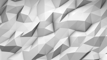 White Background 3d render geometric abstract wall