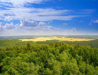 Fototapeta na wymiar Harz mountains aerial view Germany