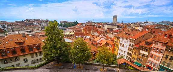 Obraz premium Lausanne city in Switzerland Swiss