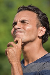 Fototapeta premium Confused Minority Male