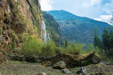 A small waterfall near the village of Tal, Nepal.