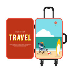Happy holiday and travel around the world concept