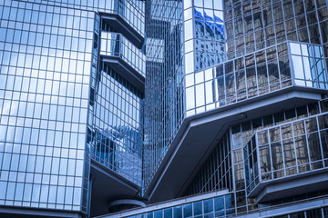 background of the glass modern office building